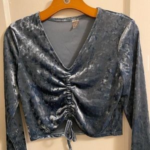 H&M Velvet Long Sleeve Top